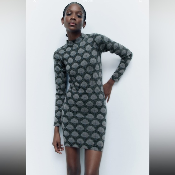 NWT ZARA seamless jacquard dress - Picture 2 of 7